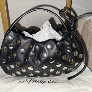 3.1 PHILLIP LIM Silver Studded Shoulder Bag